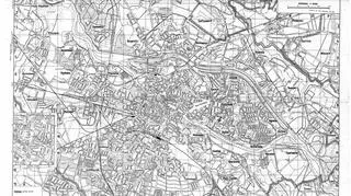 Jeden z pierwszych powojennych planów Wrocławia