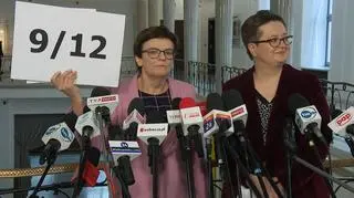 Krystyna Szumilas i Katarzyna Lubnauer na konferencji w Sejmie