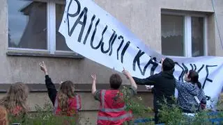 Strajk okupacyjny studentów w akademiku "Kamionka" w Krakowie