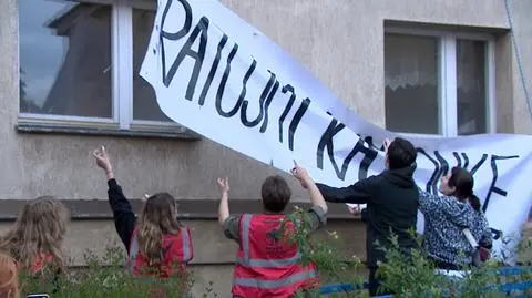 Strajk okupacyjny studentów w akademiku "Kamionka" w Krakowie
