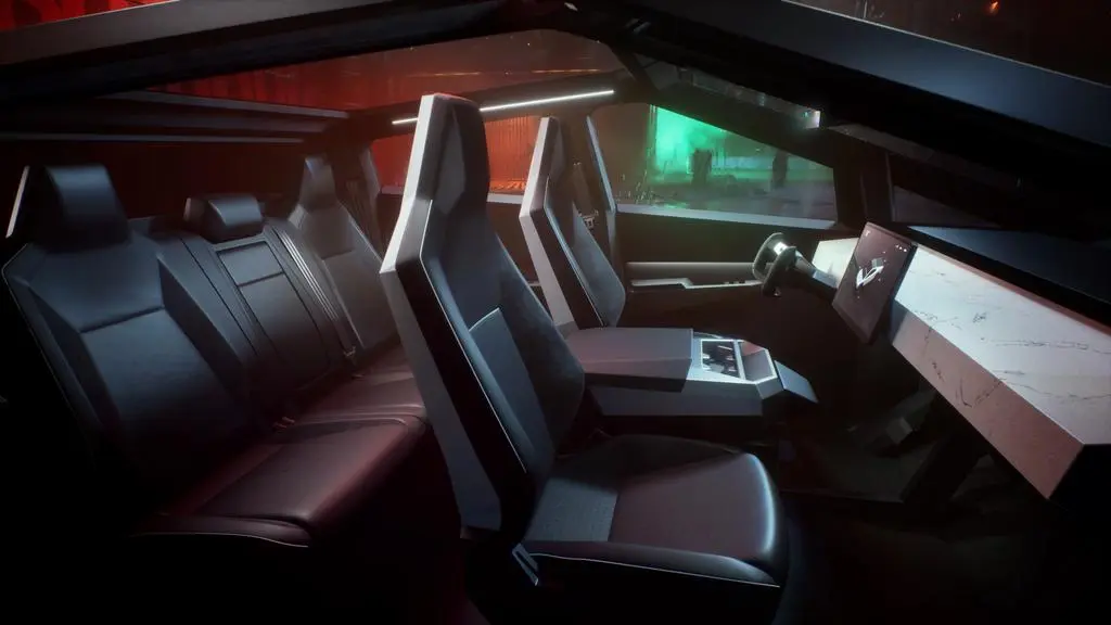 Cybertruck - wnętrze nowego auta