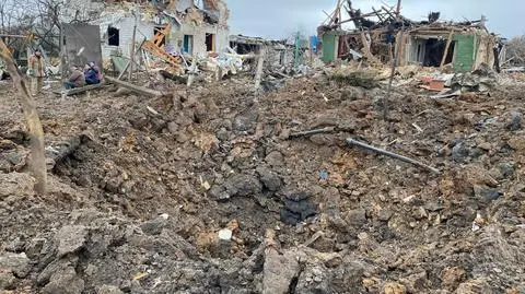 Zniszczenia w wiosce Jakowliwka 