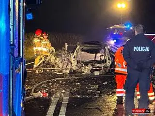 Tragiczny wypadek pod Sępólnem Krajeńskim, nie żyje kierowca