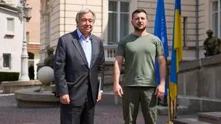 Antonio Guterres i Wołodymyr Zełenski
