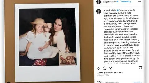 Angelina Jolie wspomina zmarłą matkę i apeluje do kobiet: dbajcie o siebie
