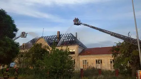 Pożar dawnego dworca towarowego w Bydgoszczy