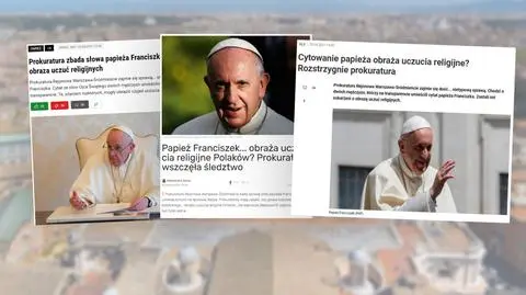 Dwóch mężczyzn, tęczowa flaga, cytat z papieża i śledztwo prokuratury. Co w tym jest prawdą?