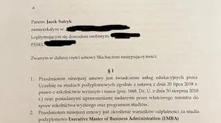 Umowa o świadczenie nauki Collegium Humanum