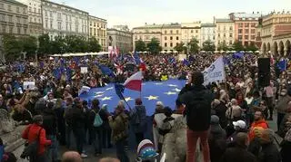 Prounijna manifestacja w Krakowie