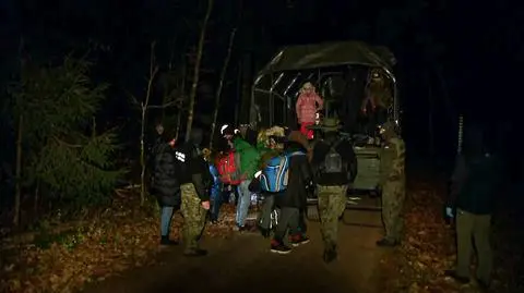 Migranci z Iraku na granicy polsko-białoruskiej