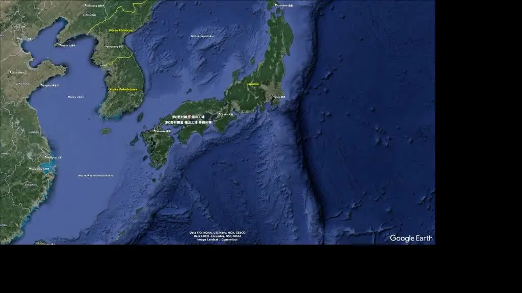 mapa japonia