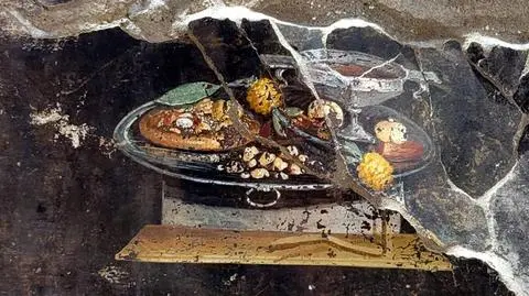Pompeje. Znaleziono fresk przedstawiający "przodkinię" pizzy