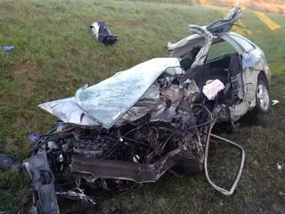 Kierowca skody zmarł w drodze do szpitala