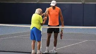 Rafael Nadal po grze z 97-letnim Leonidem Stanisławskim