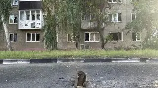 Zniszczenia w mieście Szebiekino 