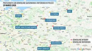 Przesunięte lub odwołane głosowania i referenda w Polsce 