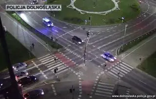 Eskorta kilku radiowozów pozwoliła na sprawny przejazd przez Legnicę