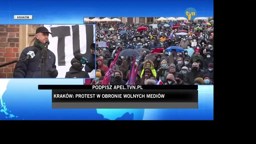 Protest w Krakowie