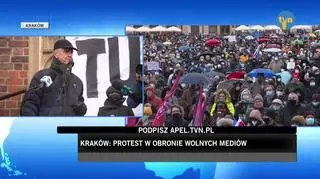 Protest w Krakowie
