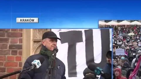 Protest w Krakowie