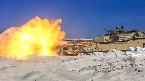 Amerykańskie czołgi Abrams M1A1 na ćwiczeniach w Polsce (2018)