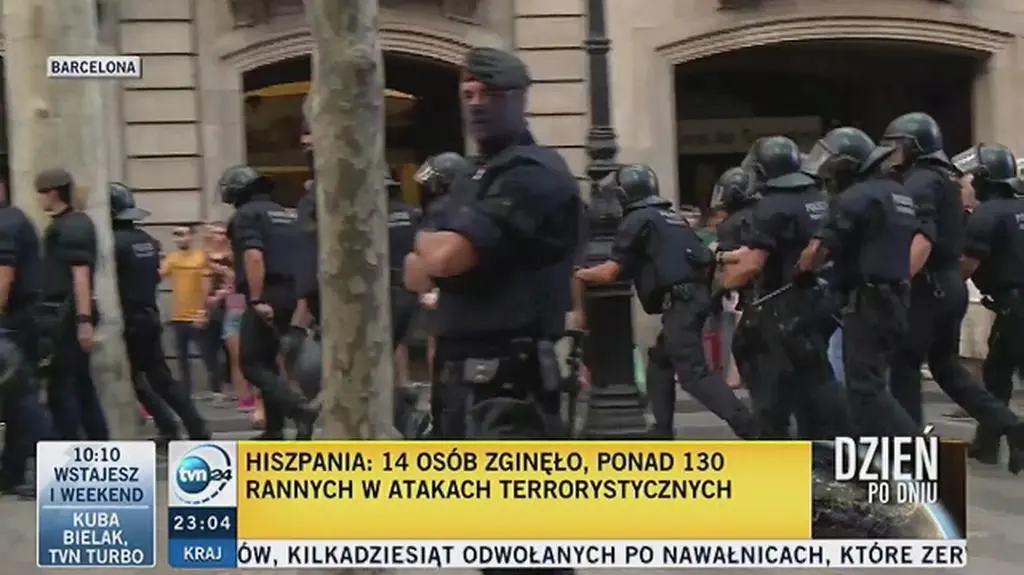 Manifestacje na La Rambla w Barcelonie