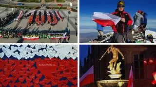 Polskie flagi na Giewoncie i biało-czerwone piramidy. Fantastyczne zdjęcia od widzów TVN