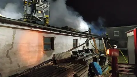 W ogniu stanęła hala produkcyjna. Straty oszacowano na 600 tysięcy złotych