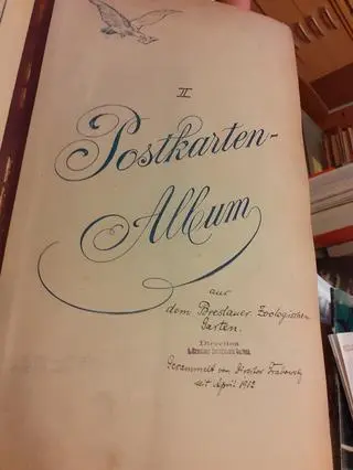 Pierwsza strona odnalezionego albumu
