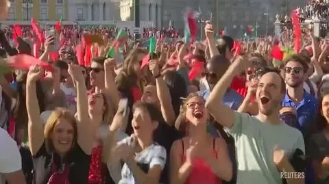 Kibice pod wrażeniem meczu Portugalia - Hiszpania