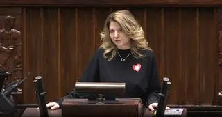 Monika Rosa podczas posiedzenia Sejmu
