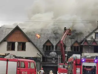Pożar karczmy w Tuszynie pod Łodzią