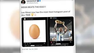 Messi wygrał z jajkiem na Instagramie.