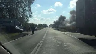 Cysterna zapaliła się pod Trzebnicą