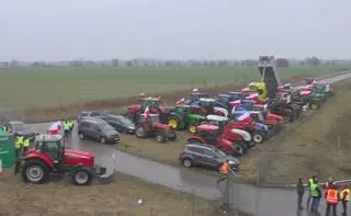 Protest rolników w Kmiecinie na S7