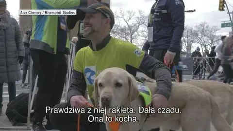 Niewidomy Thomas Panek przebiegł nowojorski półmaraton dzięki pomocy psów