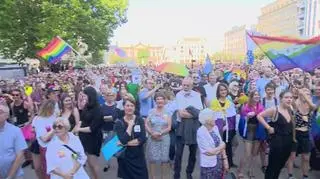 Manifestacja solidarności z członkami Marszu Równości z Białegostoku w Poznaniu