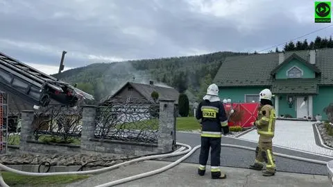 Pożar domu jednorodzinnego. Nie żyje 87-latka