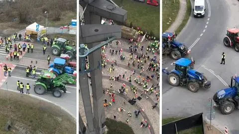 Protest rolników z dronów