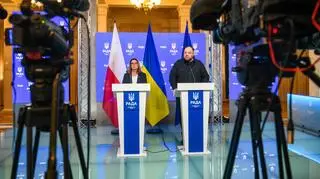 Marszałek Senatu Małgorzata Kidawa-Błońska w polskiej ambasadzie w Kijowie