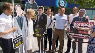Konferencja PO zakłócona przez polityków PiS i Suwerennej Polski