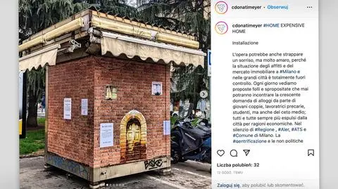 Przerobiła kiosk na dom "do wynajęcia". Artystyczny protest przeciwko wysokim cenom