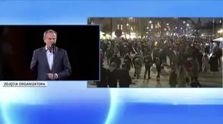 Uczestnicy prounijnej manifestacji odśpiewali hymn 