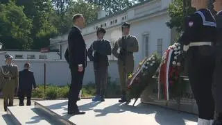 Andrzej Duda złożył kwiaty przed pomnikiem marszałka Józefa Piłsudskiego