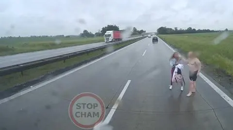 Wysiedli z auta na autostradzie A4