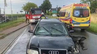 Zderzenie dwóch samochodów w Świerczynkach k. Torunia 