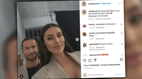 Grzegorz Krychowiak i Celia Jaunat