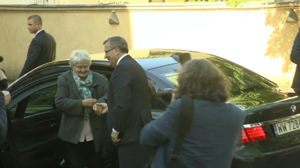 Bronisław Komorowski przyjechał do Gdańska z mamą