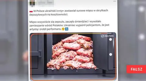 Mężczyzna zostawiał mięso w skrytkach bankowych? Antyukraiński fake news