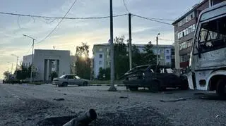 Zniszczenia w mieście Szebiekino 